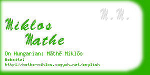 miklos mathe business card